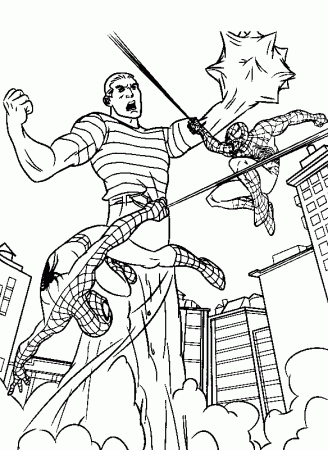 Spiderman 3 Sandman Coloring Pages