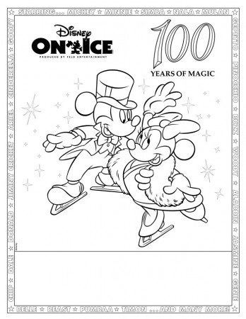 Coloring Sheet ~ Disney On Ice – Live It Up AZ