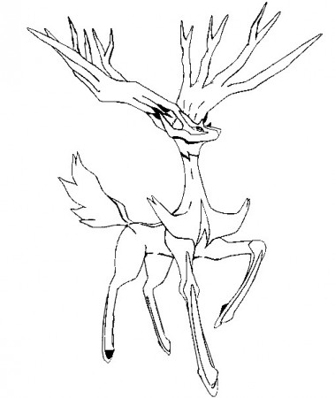 Coloring Pages Pokemon - Xerneas - Drawings Pokemon