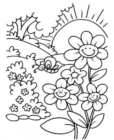 Outdoors | Spring coloring pages