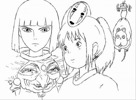 Studio Ghibli Coloring Book Inspirational Spirited Away by Dani Sunshine  Adult Coloring Pages Pinterest | Studio ...