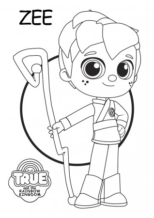 Zee from True and The Rainbow Kingdom Coloring Page - Free ...