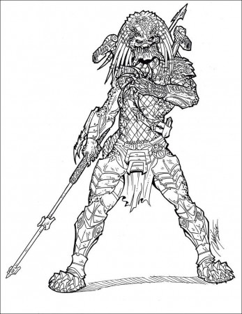 19 Elegant Image Of Alien Vs Predator Coloring Page | Crafted Here