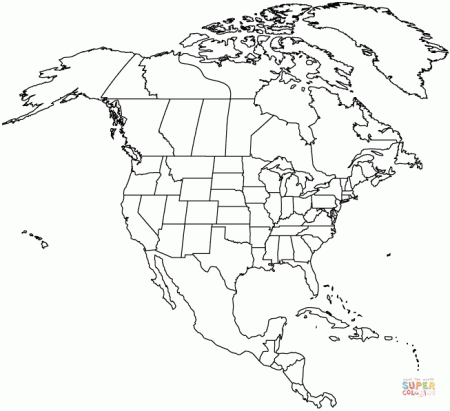 North America coloring page | Free Printable Coloring Pages