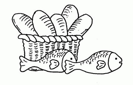 Loaves And Fishes Coloring Page