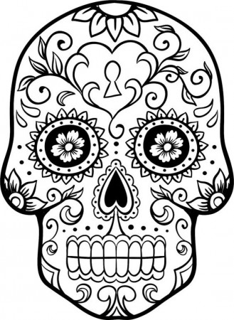 Dia de los Muertos: Sugar Skull Craft, Day Of The Dead Coloring Page
