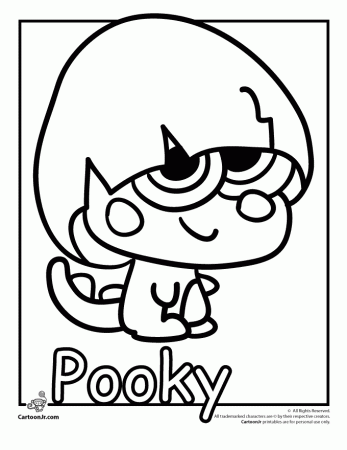 Pooky "Dinos” Moshi Monster Coloring Page | Cartoon Jr.