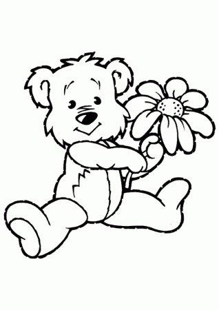 girl teddy bear coloring pages - Clip Art Library