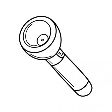 Flashlight tourist Hiking pocket. Spare light source. Battery-powered  flashlight. Vector stock illustration in Doodle style 2370529 Vector Art at  Vecteezy