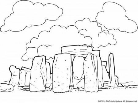 Stonehenge Coloring Page | Audio Stories for Kids | Free Coloring Pages |  Colouring Printables
