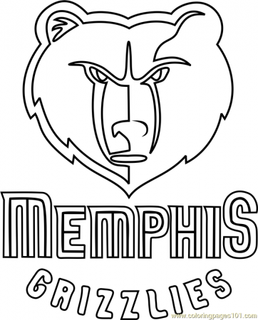 Memphis Grizzlies Coloring Page for Kids - Free NBA Printable Coloring Pages  Online for Kids - ColoringPages101.com | Coloring Pages for Kids