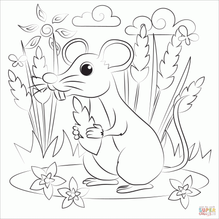 Mouse coloring page | Free Printable Coloring Pages