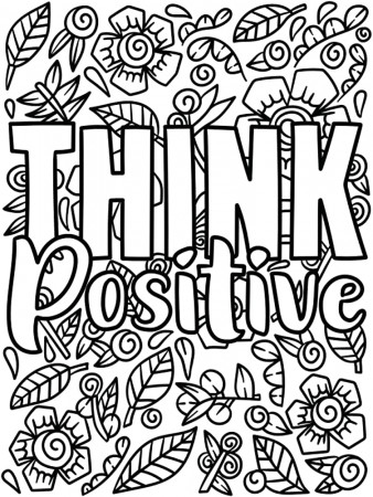 Think Positive: A Positive Affirmations Coloring Book: Graciously, Create:  9798841003540: Amazon.com: Books