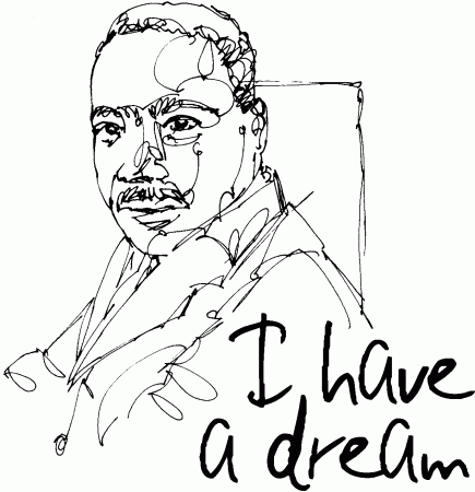 Martin Luther King Jr Drawing I Have a Dream - Get Coloring Pages