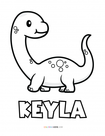 Keyla dinosaur coloring page