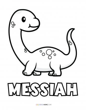 Messiah dinosaur coloring page