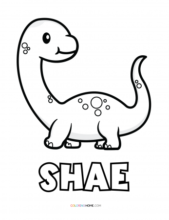 Shae dinosaur coloring page
