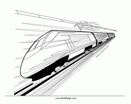 Electric Train Coloring Page - Get Coloring Pages