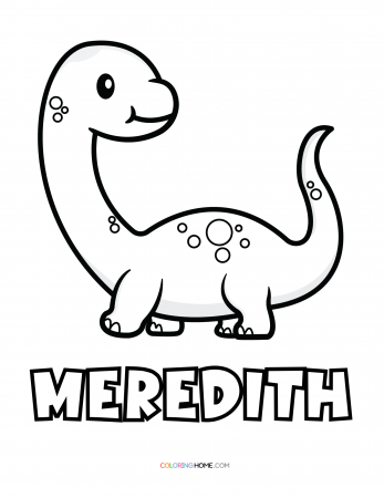 Meredith dinosaur coloring page