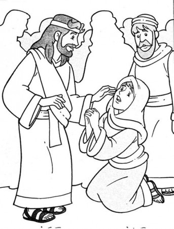 Jesus Heals Colouring Pages - Free Colouring Pages