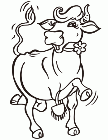 dancing cow coloring page for free - VoteForVerde.com