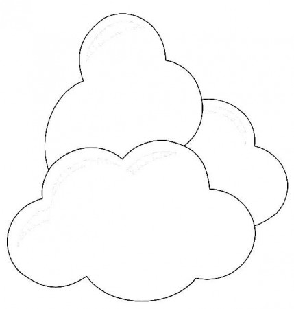 Clouds Coloring Page for Kids - NetArt