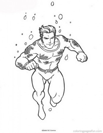 Aquaman coloring pages to download and print for free