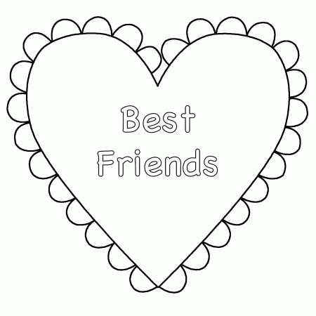 Best Friends Printable - Coloring Pages for Kids and for Adults