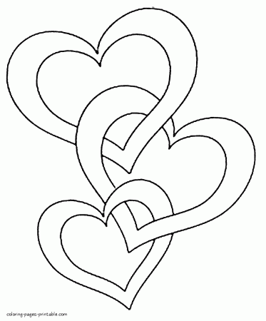 Hearts coloring pages to print | Valentine coloring pages ...
