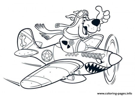 Scooby As A Pilot Scooby Doo 8161 Coloring Pages Printable