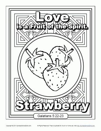 Fruit of the Spirit for Kids: Love Coloring Page