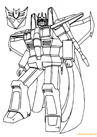 Star Scream Transformers Coloring Page - Free Coloring Pages Online