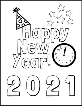 Welcome To New Year 2021 Coloring Page - Free Coloring Pages Online