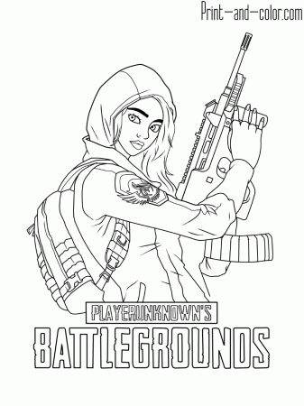 Playerunknown's Battlegrounds coloring pages | Print and Color.com