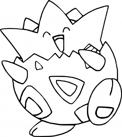 Printable coloring pages pikachu and togepi