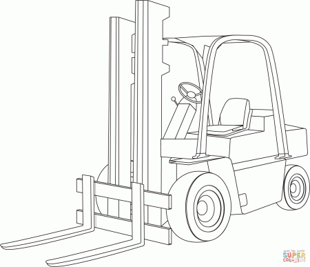 Forklift coloring page | Free Printable Coloring Pages