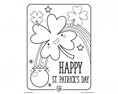 kids st patricks day free printable coloring page | Crate & Kids