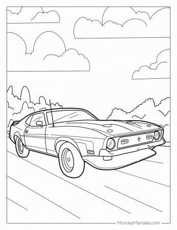 52 Car Coloring Pages (Free PDF Printables)