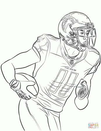 Football Player Coloring Pages Printable for Free Download