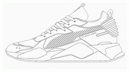 Puma shoes coloring pages