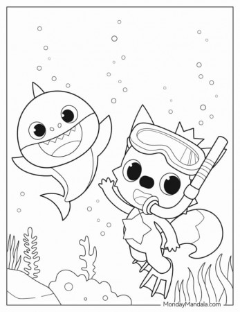 24 Baby Shark Coloring Pages (Free PDF ...