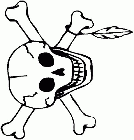 Skull And Crossbones Coloring Page - ClipArt Best