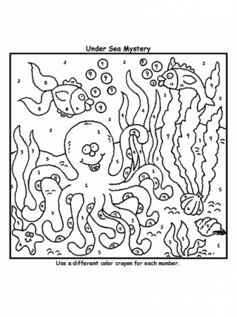 Octopus Color by Number Coloring Page | crayola.com