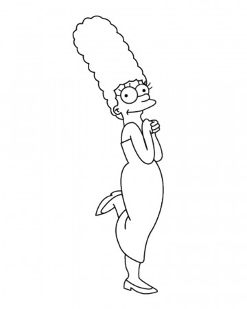 Marge Simpson coloring page - free printable coloring pages on coloori.com