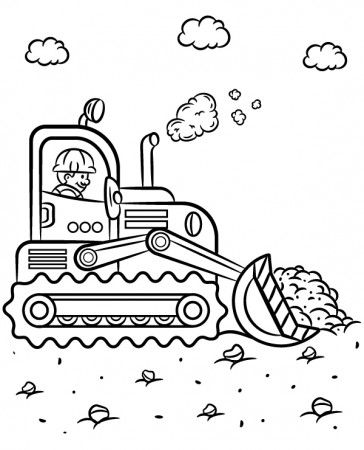 Heavy equipment coloring sheet bulldozer - Topcoloringpages.net