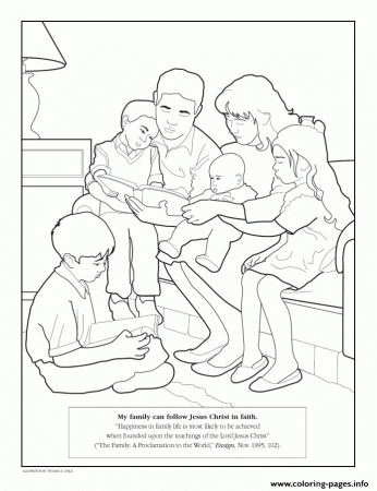 My Family Can Follow Jesus Christ In Faith Coloring page Printable