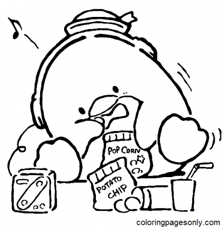 Tuxedo Sam Relax Coloring Pages - Tuxedo Sam Coloring Pages - Coloring Pages  For Kids And Adults