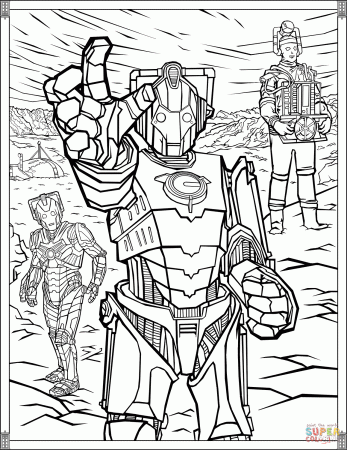 Cybermen coloring page | Free Printable Coloring Pages