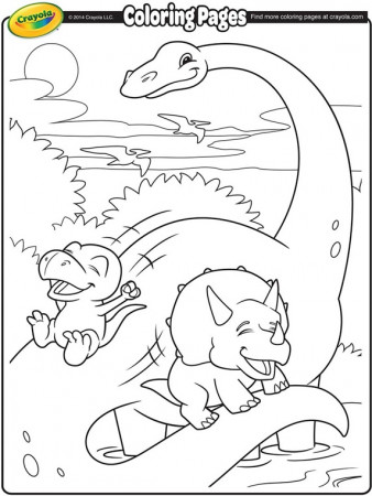 Brachiosaurus and Dinosaur Friends Coloring Page | crayola.com