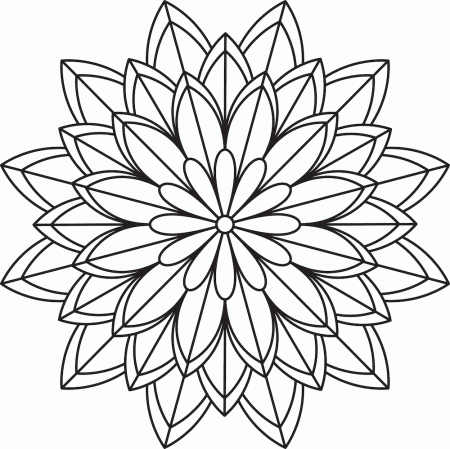 Easy Flower Mandala Coloring Pages (free printables)